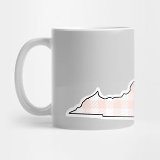 USA States: Virginia (pink plaid) Mug